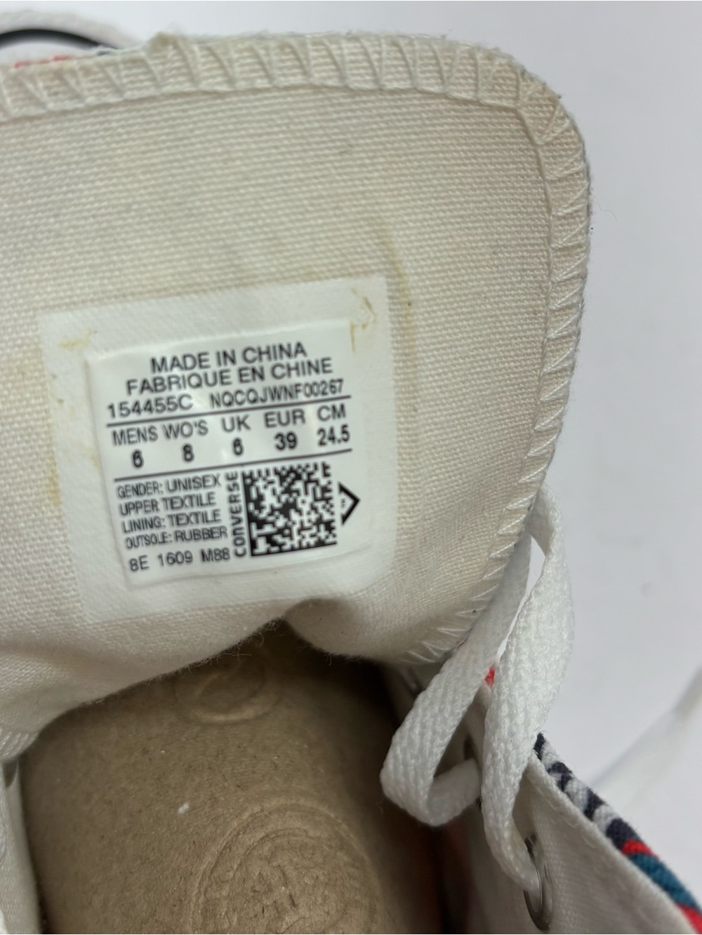Converse Shoes M 6/W 8 Tribal Chevron Leather Chuck High Top Festival Geometric - Picture 9 of 9